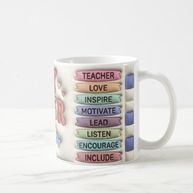 Mug Rétro Classique 11oz de Mon Ère d'Enseignant (Droite)