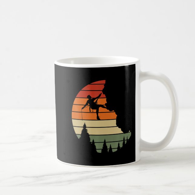Mug Retro Cliff Rock Escalade Mountain Climber Mountai (Droite)