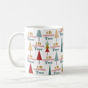 Mug Retro Coloré Oh Noël Arbre vacances