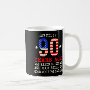 Mug Rétro construit il y a 90 ans drôle 90e anniversai