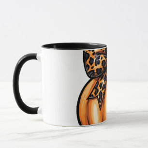 Mug Retro Coquette Happy Halloween Leopart Citrouille