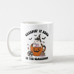 Mug Retro Creepin’ It Real Teacher Halloween