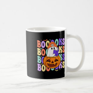Mug Retro Cute Ghost Enseignant Halloween Librairie Li