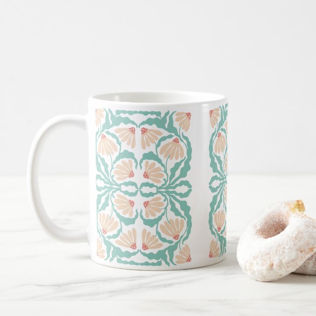 Mug Retro Daisies Birth Flower April (Avec donut)