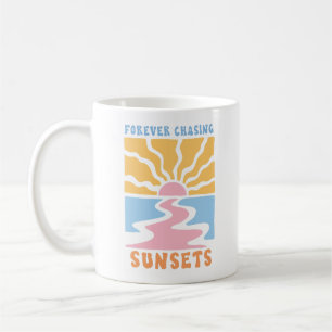 Mug Retro de couchers de soleil pour toujours