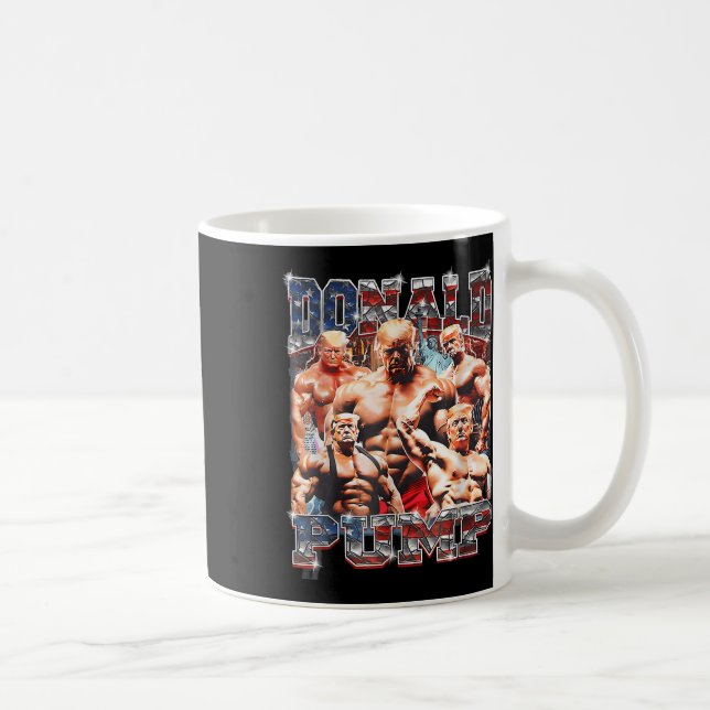 Mug Retro Donald Pump Gym Collage Photo Mème Drôle (Droite)