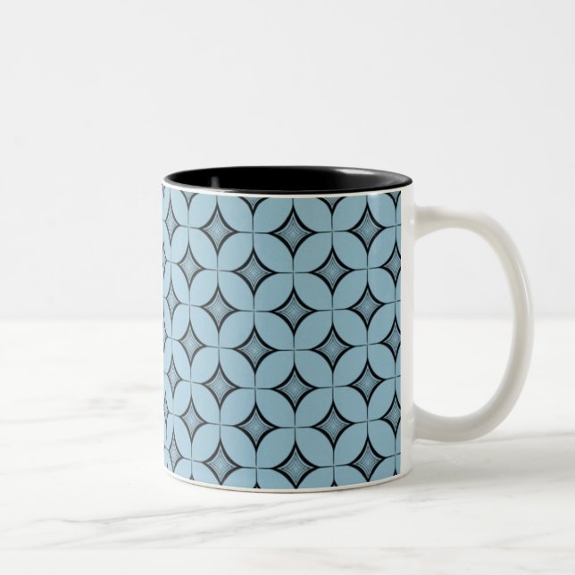 Mug rétro du centre-ville, bleu clair (Droit)