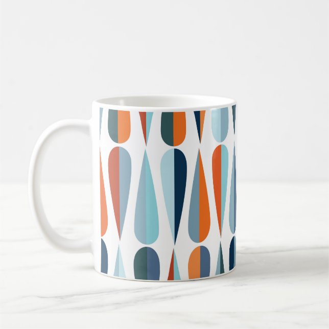 Mug Rétro du milieu du siècle, goutte forme motif. (Gauche)