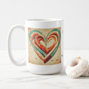 Mug Rétro en forme de coeur
