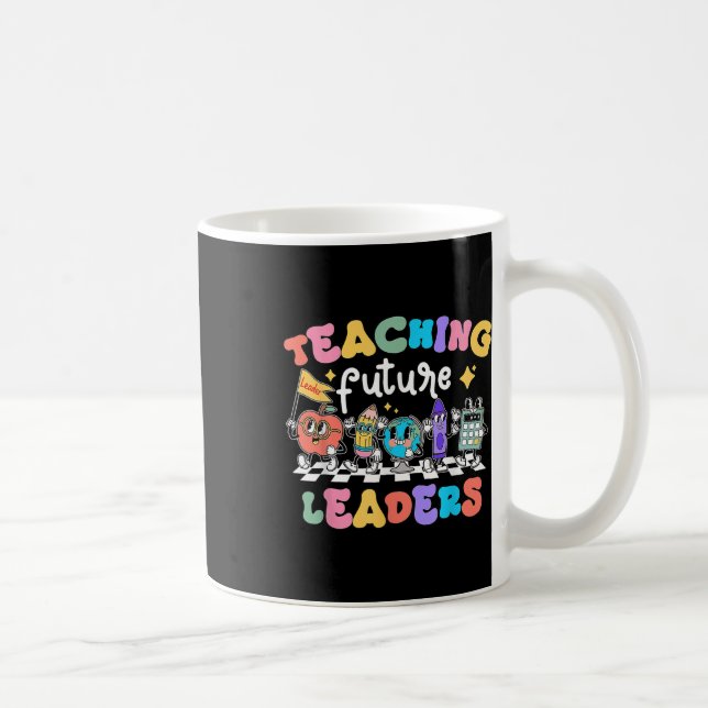 Mug Retro Enseigner de futurs leaders Enseignant Super (Droite)