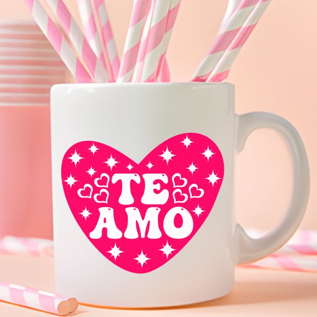 Mug Rétro Espagnol Je t'aime Te Amo Saint Valentin (Créateur téléchargé)