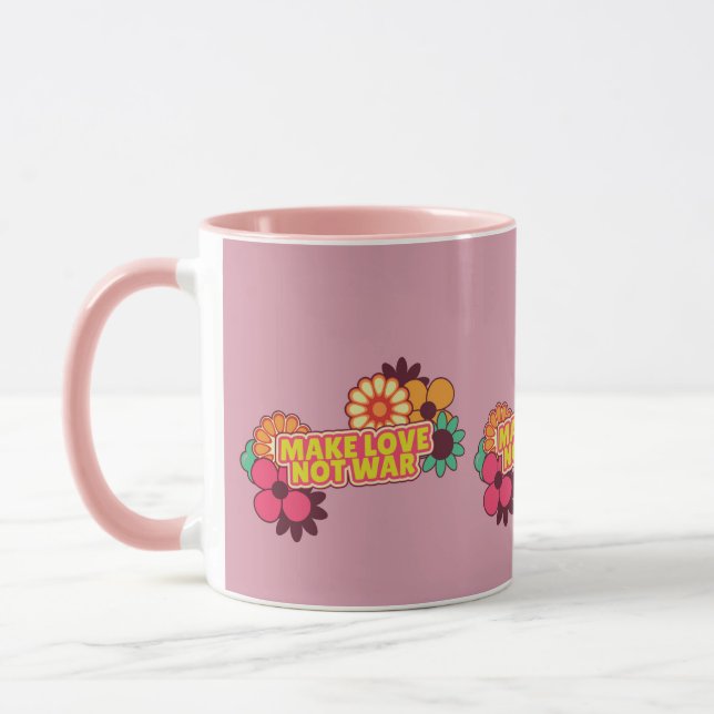 Mug Retro Faire l'amour pas la guerre (Gauche)