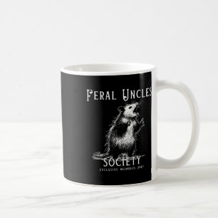 Mug Retro Feral Uncle Society Funny Opossum Amateurs d