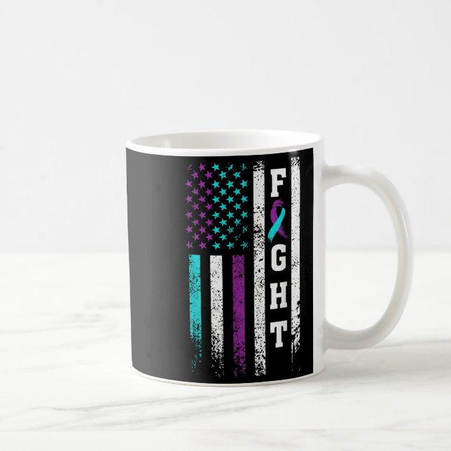 Mug Retro Fight Suicide Prevention Awareness Us Flag  (Droite)