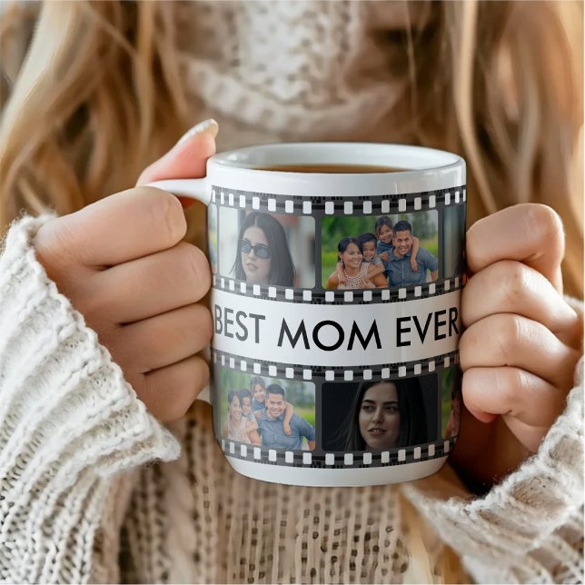 Mug Retro Film Strip Best Mom Ever Photo Collage (Retro Film Strip Best Mom Ever Photo Collage Coffee Mug
)