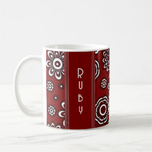 Mug Rétro Fleur Rouge 1970