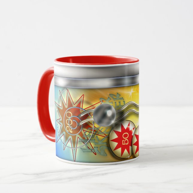Mug Rétro flipper drôle (Devant gauche)