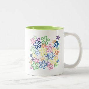 Mug rétro floral
