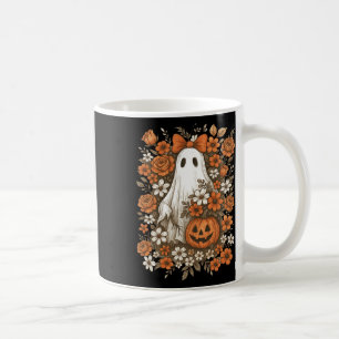 Mug Retro Floral Ghost mignon Citrouille Automne Hallo