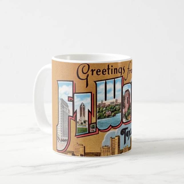 Mug Rétro Fort Worth TX  (Devant gauche)