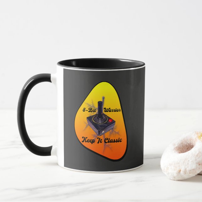 Mug Retro Gamer Legend – 8-Bit Joystick Classic (Avec donut)