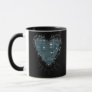 Mug Rétro Gaming Cœur Manettes De Jeux Vidéo Joueur