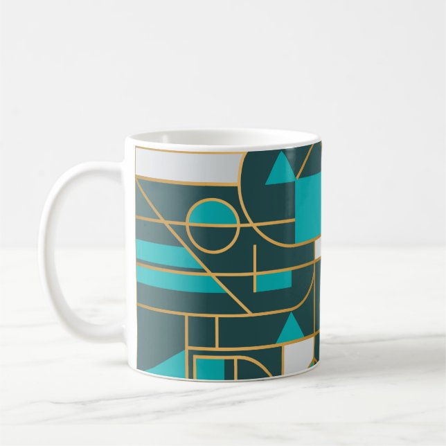 Mug Retro géométrique : Poster minimaliste. (Gauche)