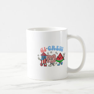 Mug Rétro Gi Crew 4 juillet infirmière praticien Gaste