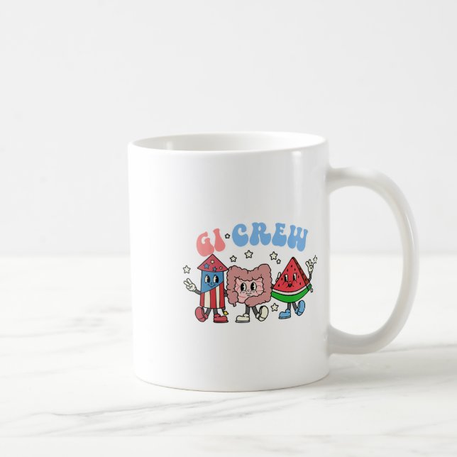 Mug Rétro Gi Crew 4 juillet infirmière praticien Gaste (Droite)
