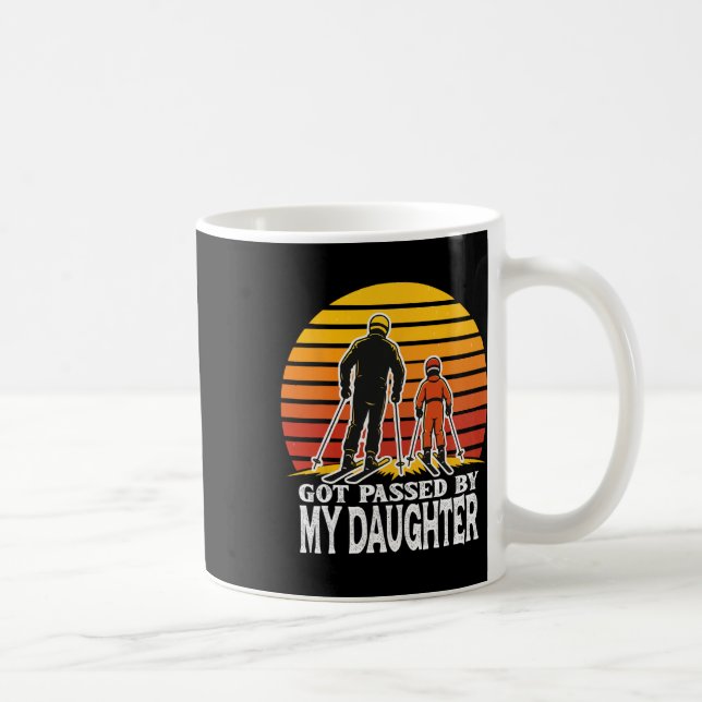 Mug Retro Got Ped By My Daughter Funny Skiing Design  (Droite)