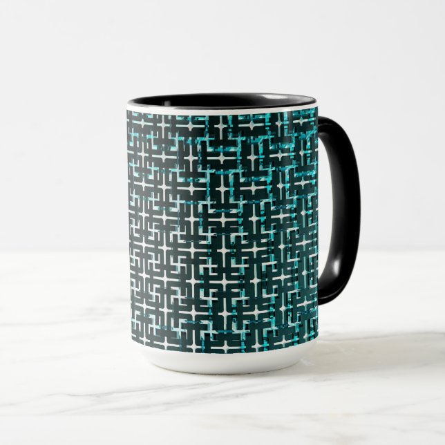 Mug Retro Green and Black Abstract (Devant droit)