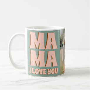 Mug Retro Green Pink Funny Mothers Day Photo