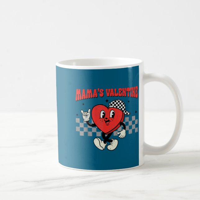 Mug Retro Groovy Heart Throb Valentines Day Toddlers B (Droite)