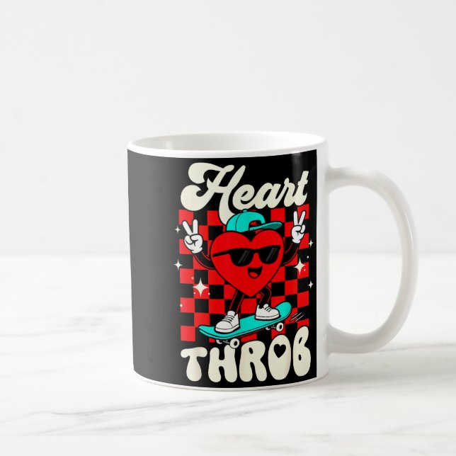 Mug Retro Groovy Heart Throb Valentines Day Toddlers B (Droite)