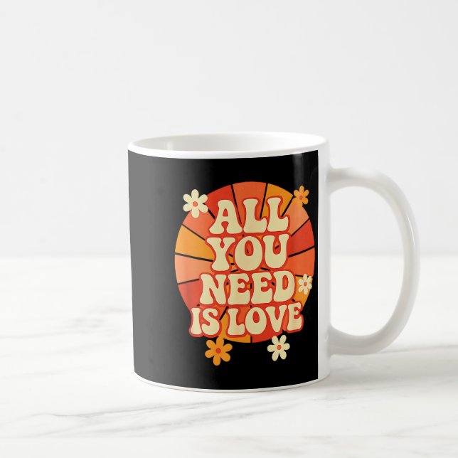 Mug Rétro Groovy Love est partout Saint-Valentin Vinta (Droite)