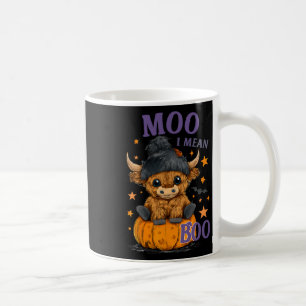 Mug Retro Halloween Cow Moo I Signifie Boo Funny Autom