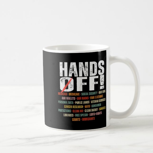 Mug Retro Hands Off Protest Public Lands Medicare Patr (Droite)