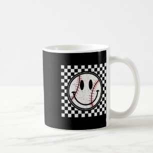 Mug Retro Happy Face Jeu Jour de Baseball Motif Smile