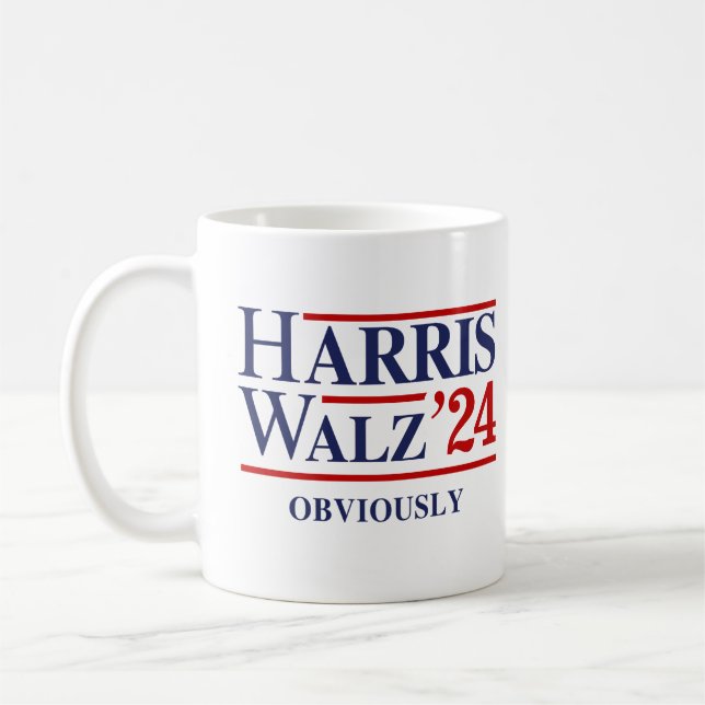 Mug Retro Harris Walz '24 - Évidemment (Gauche)