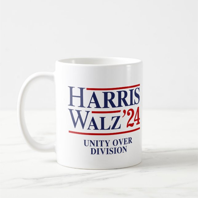 Mug Retro Harris Walz '24 - Unité sur division (Gauche)