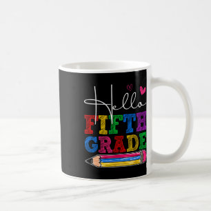 Mug Retro Hello 5e année premier jour d'école garçons