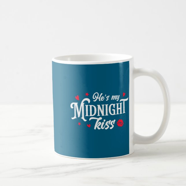 Mug Retro He's My Midnight Kiss New Year Nye Matching  (Droite)