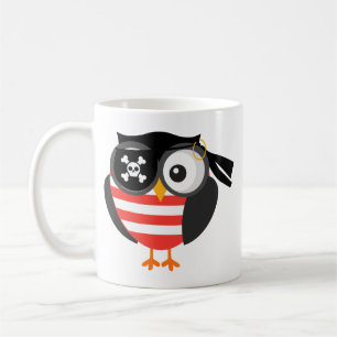 Mug Rétro hibou fait sur commande de pirate de