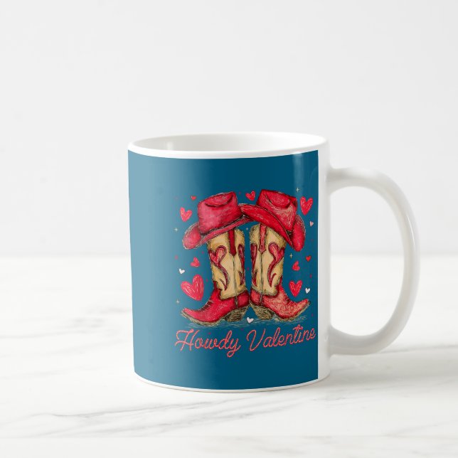 Mug Retro Howdy Valentine Cowboy Boots Western Valenti (Droite)