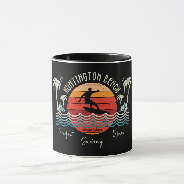 Mug Retro Huntington Beach Surf (Centre)