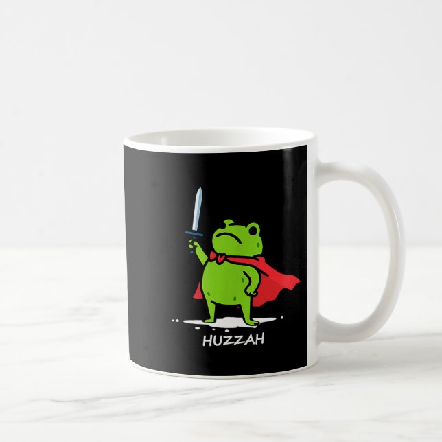 Mug Retro Huzzah Frog Knight Funny Sword Meme Quote Me (Droite)