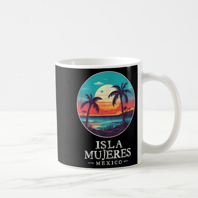 Mug Retro Isla Mujeres Mexico Beach Sunset Souvenir Me (Droite)