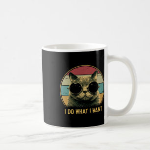 Mug Rétro Je fais ce que je veux Amoureux des chats dr