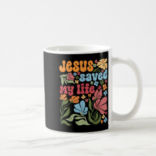 Mug Retro Jésus Christ a sauvé ma vie Boho Floral Chri
