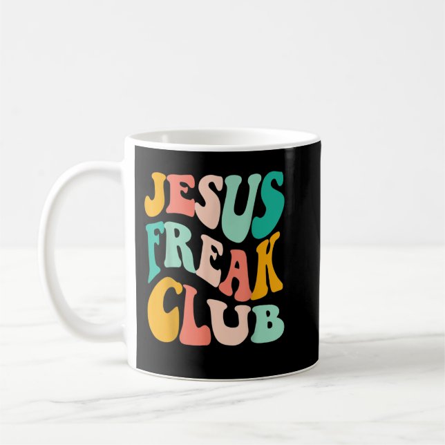 Mug Retro Jesus-Freak Club Bible Verse Jesus-Lover Emp (Gauche)